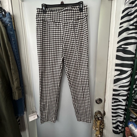 7th Avenue New York and Company, Black and White Checkered Pants, Size M, New - Picture 1 of 13
